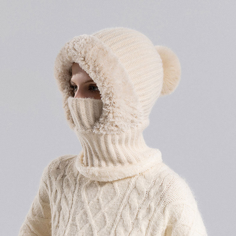 Plush knitted hat