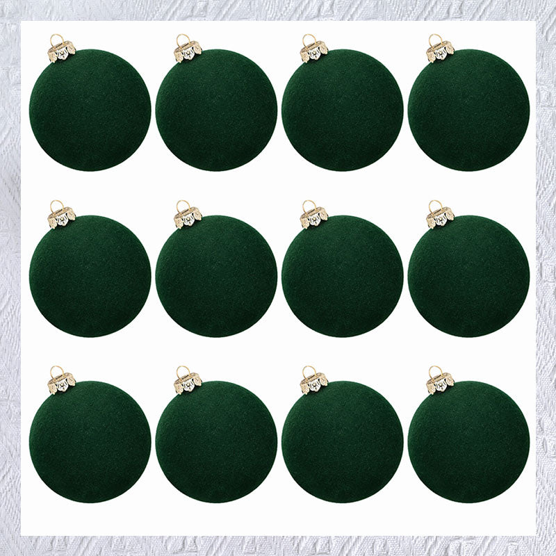 Flocked Christmas tree decoration ball pendant