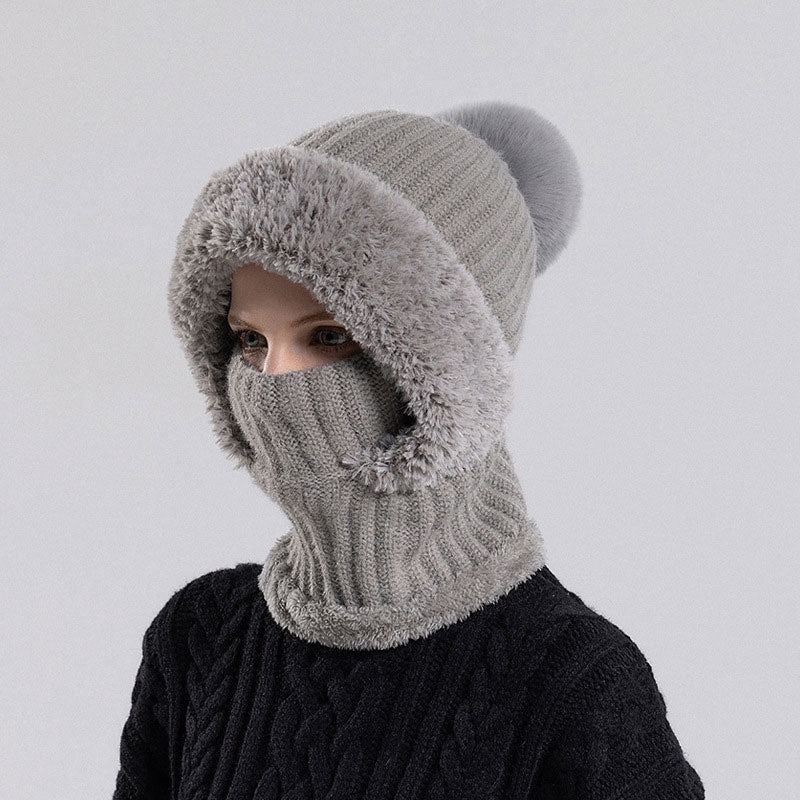 Plush knitted hat