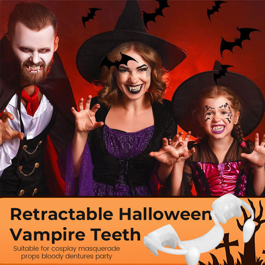 Retractable vampire fangs