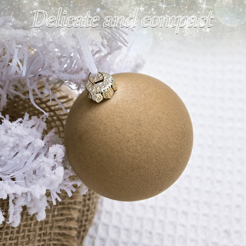 Flocked Christmas tree decoration ball pendant