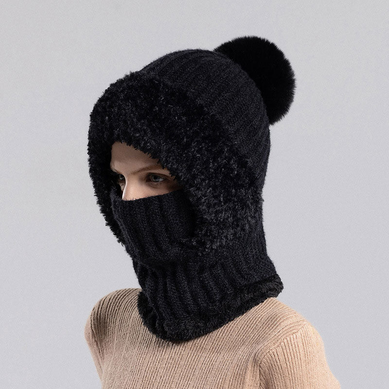 Plush knitted hat